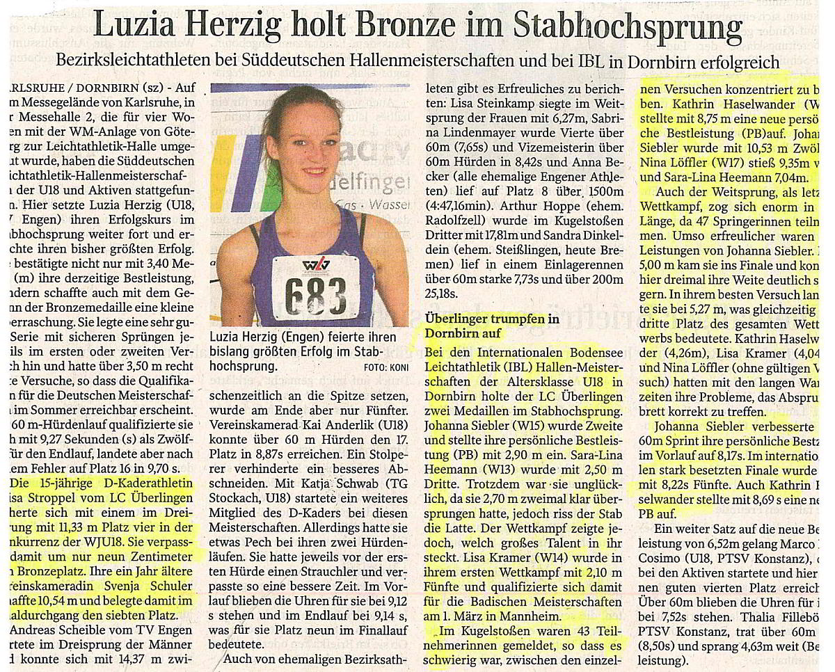 Luzia Herzig holt Bronze im Stabhochsprung